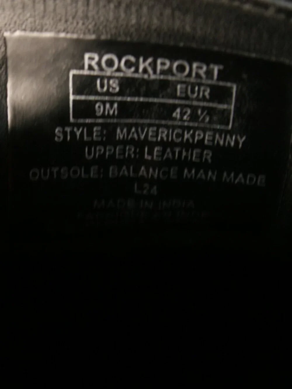 Rockport Men's 9 M Maverick Penny Loafers Black Leather Loafers Slip-ons Shoes